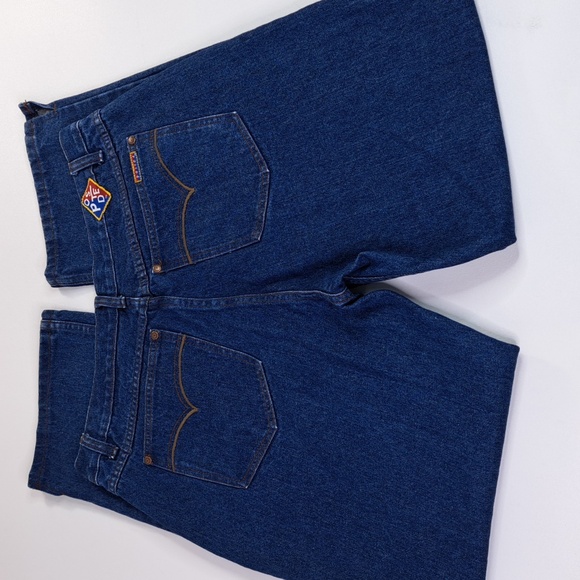 Vintage 90's Western Posted Slim Lowered Mid-Rise Tapered Leg Size 15/16 - Picture 3 of 17